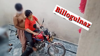 Young Indian teen enjoys anal sex with friend on bicycle