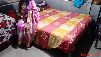 First-time desi wife in pink saree gets fucked deep