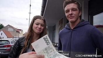 CzechStreets: A shy girl gets to cheat with another guy while her boyfriend watches